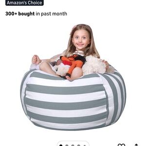 Stuffable Zipper Beanbag for Organizing Children Plush Toys